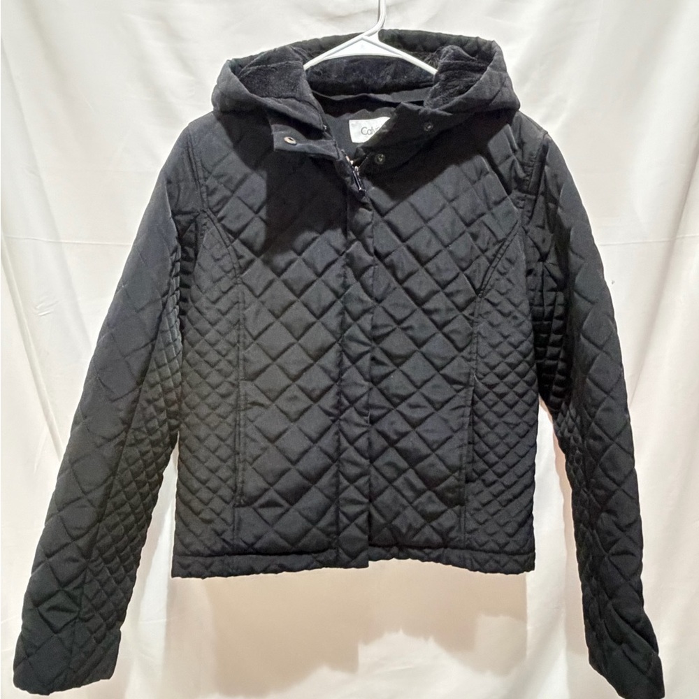 Calvin Klein Black Quilted Hooded Jacket